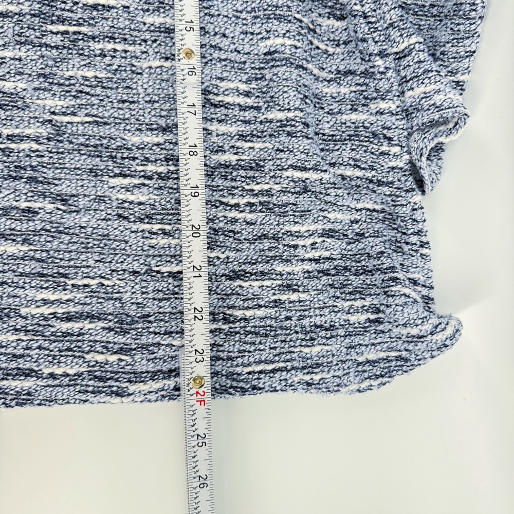 Croft & Barrow Sweater Womens 1X Blue Heather Knit Marled Long Sleeve Top - Picture 9 of 10